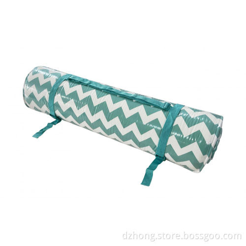 Memory Foam Roll Lounger Green Waves